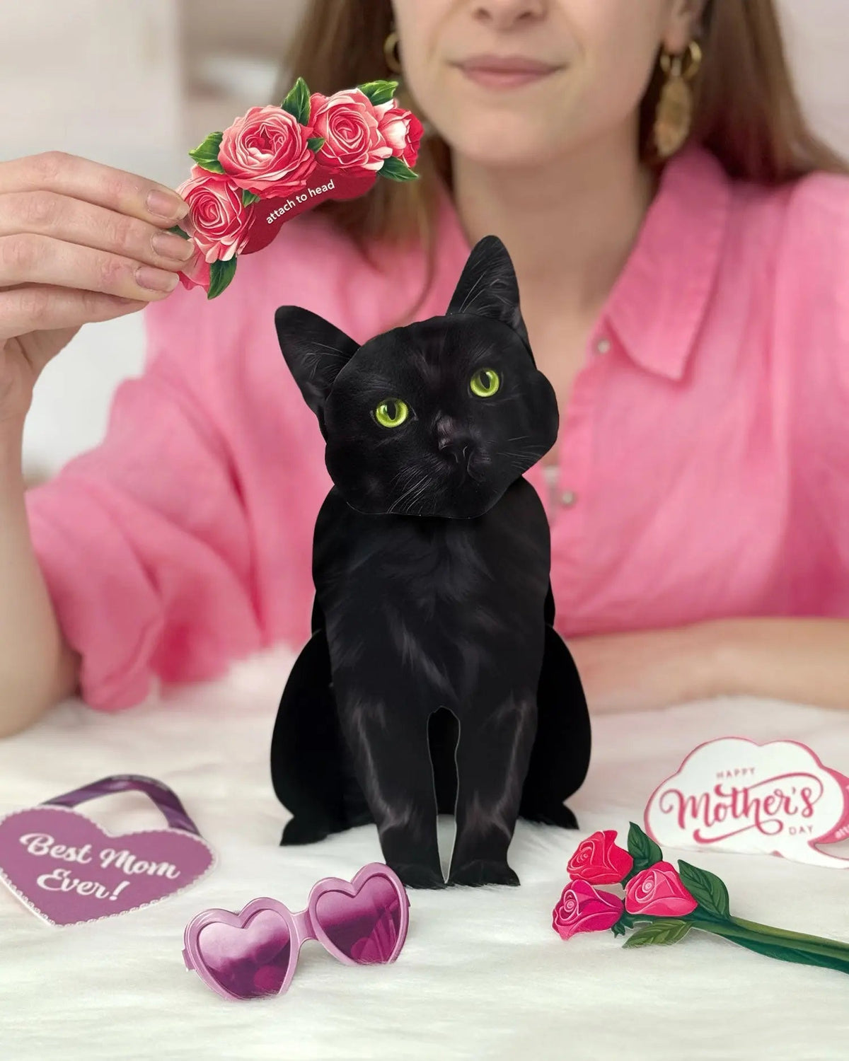 Mother's Day Black Cat Pop-Up Card