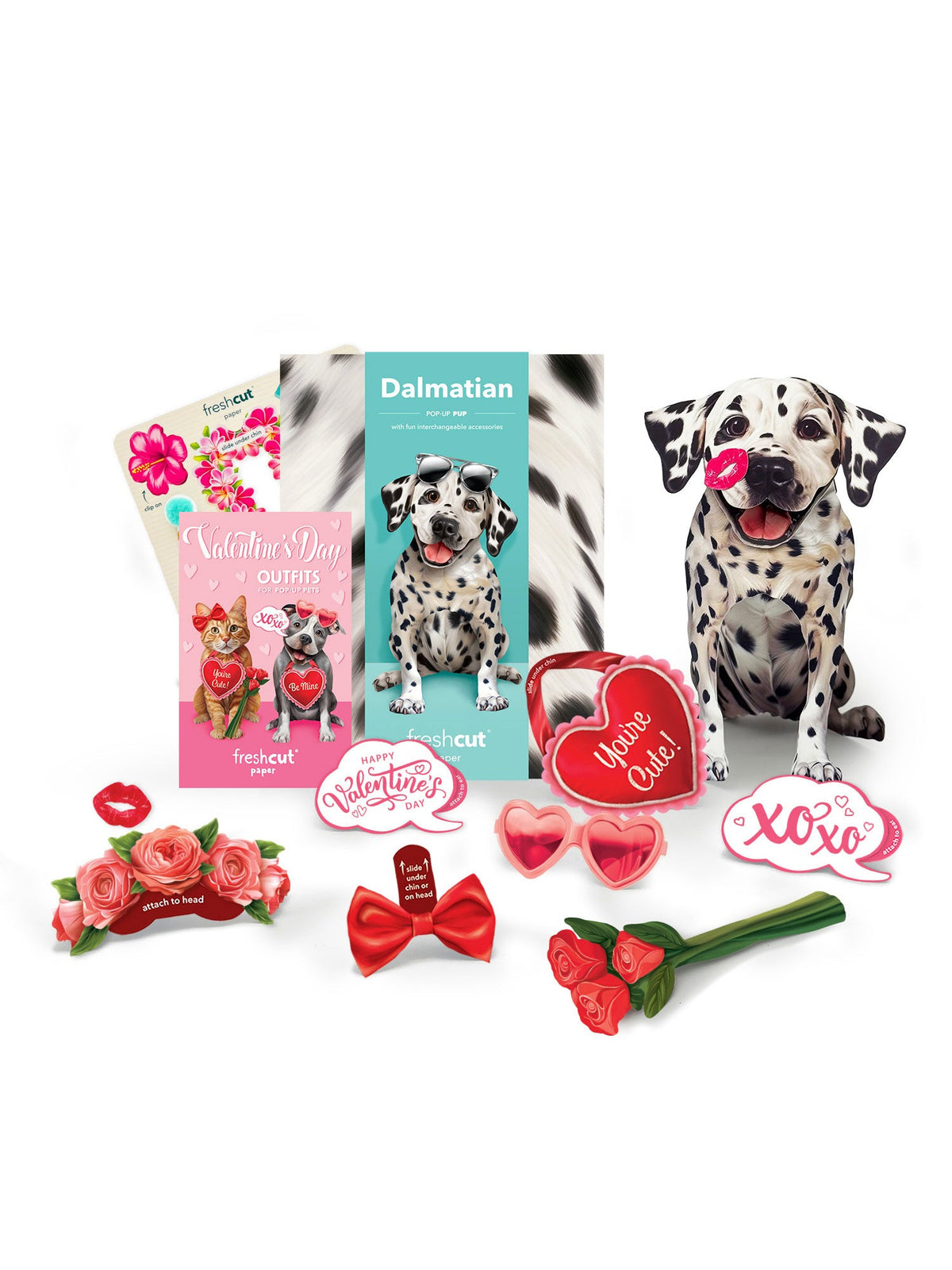Valentine's Day Dalmatian Pop-Up Card
