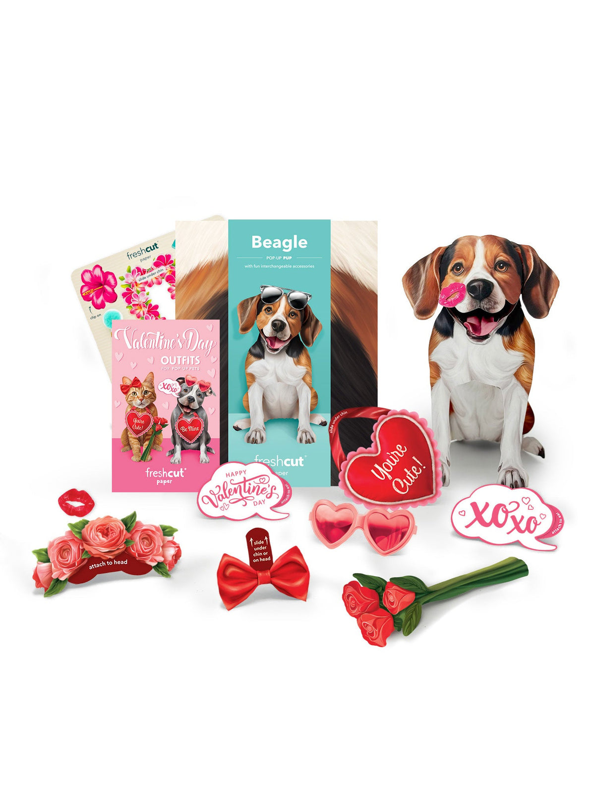 Valentine's Day Beagle Pop-Up Card
