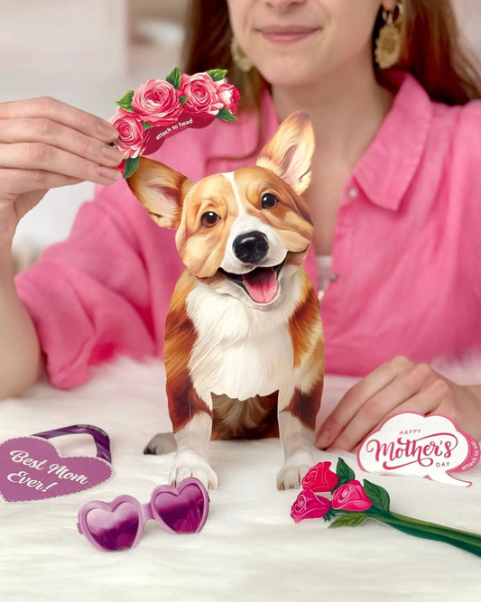 Mother's Day Corgi Pop-Up Card