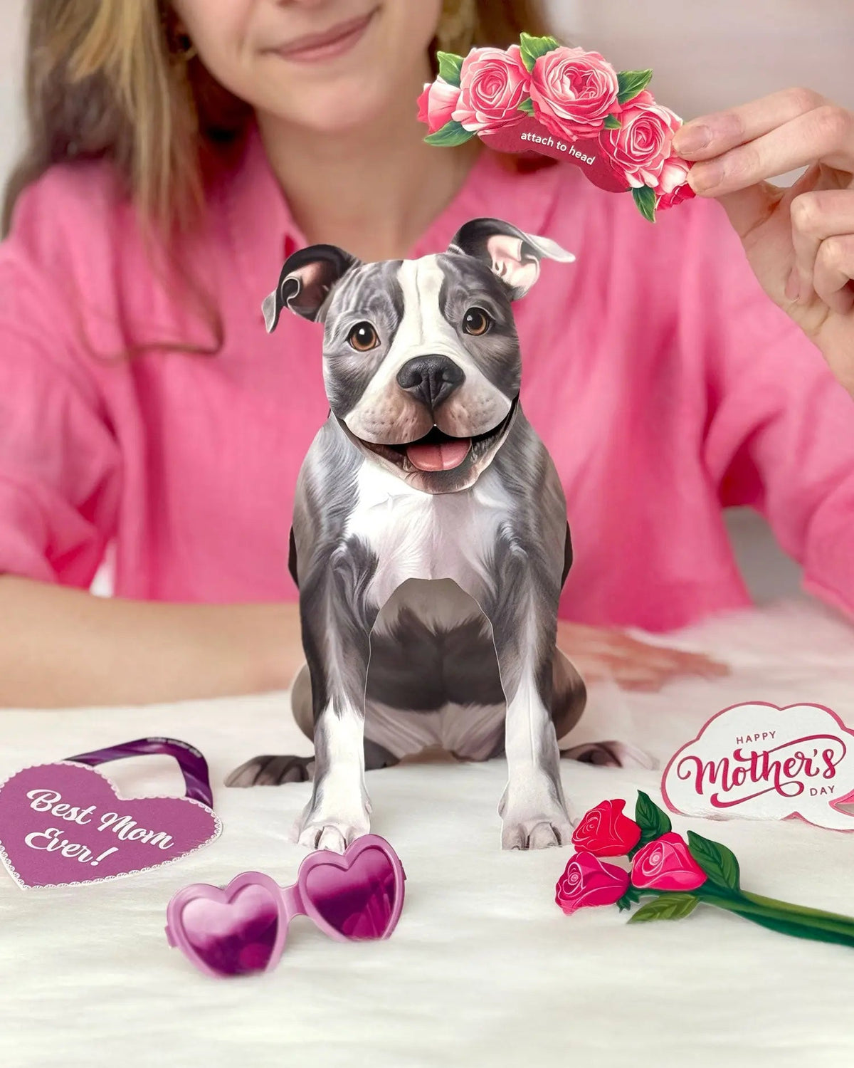 Mother's Day Pit Bull Pop-Up Card
