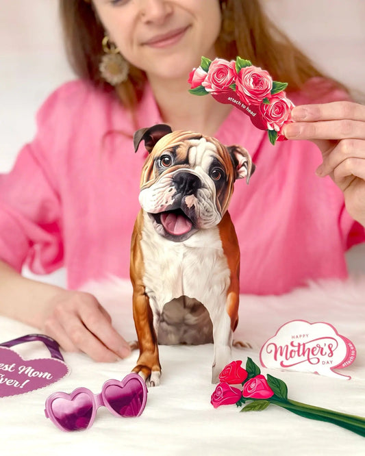 Mother's Day English Bulldog Pop-Up Card