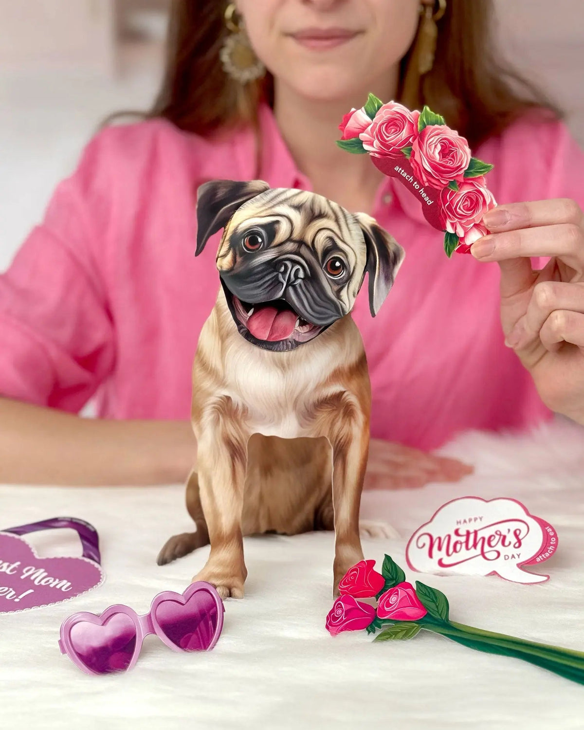 Mother's Day Pug Pop-Up Card