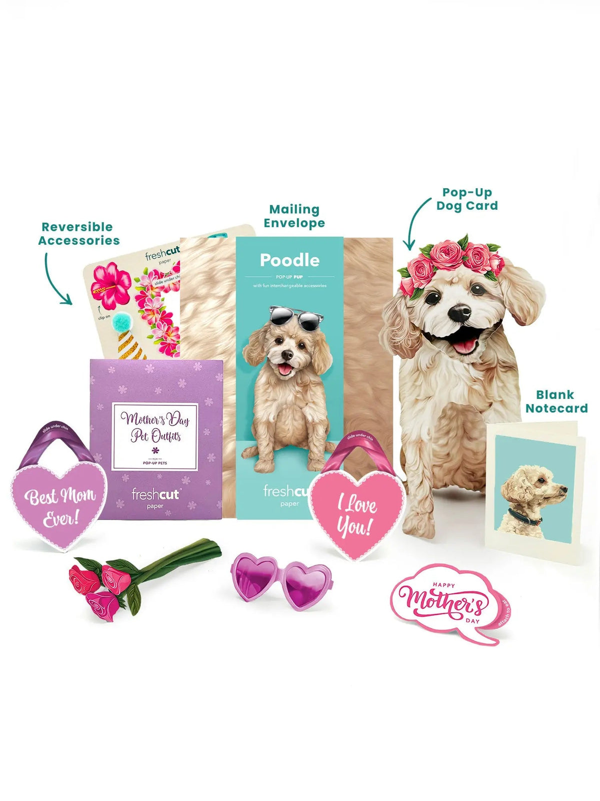 Mother's Day Poodle Pop-Up Card