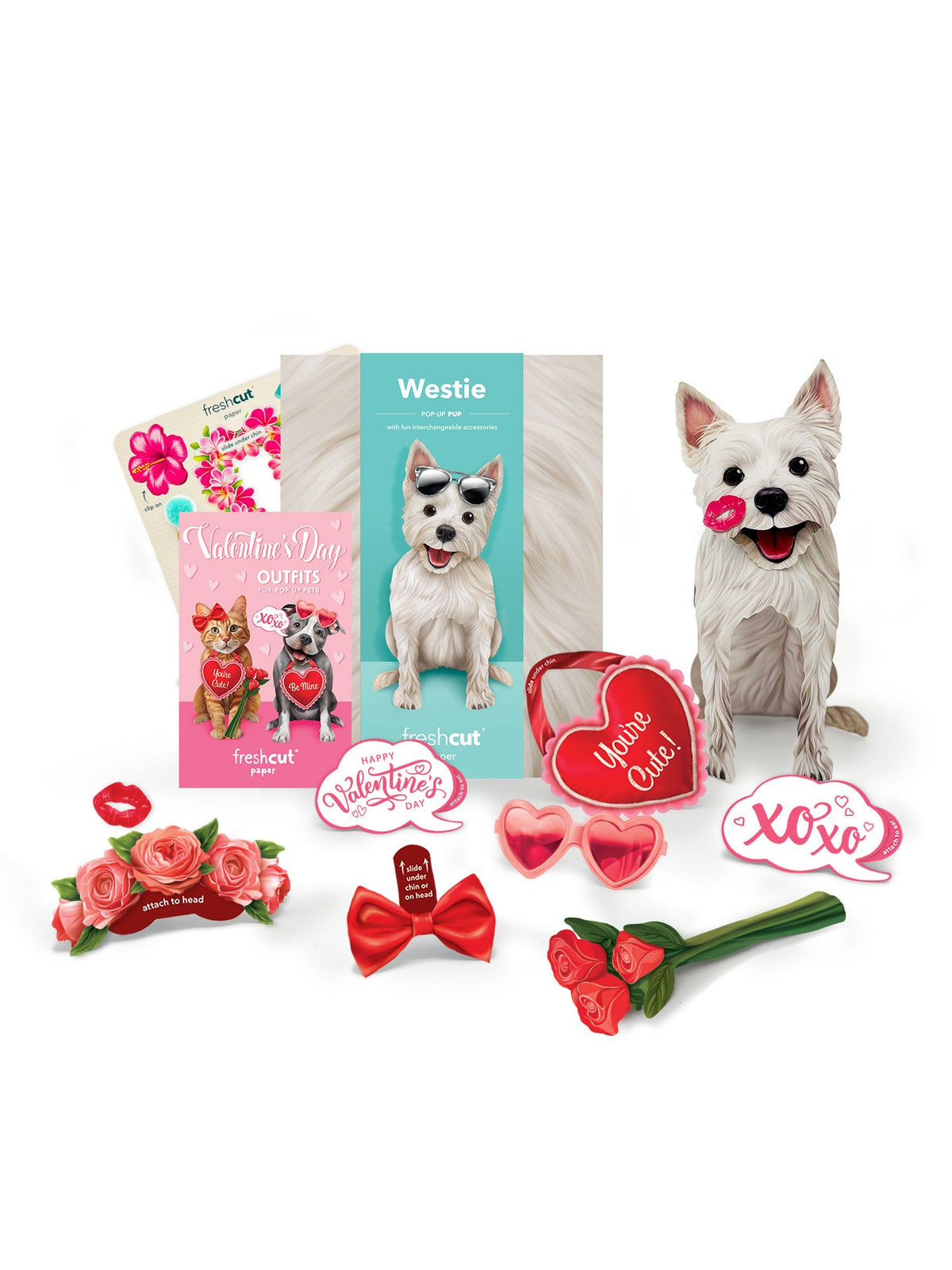 Valentine's Day Westie Pop-Up Card