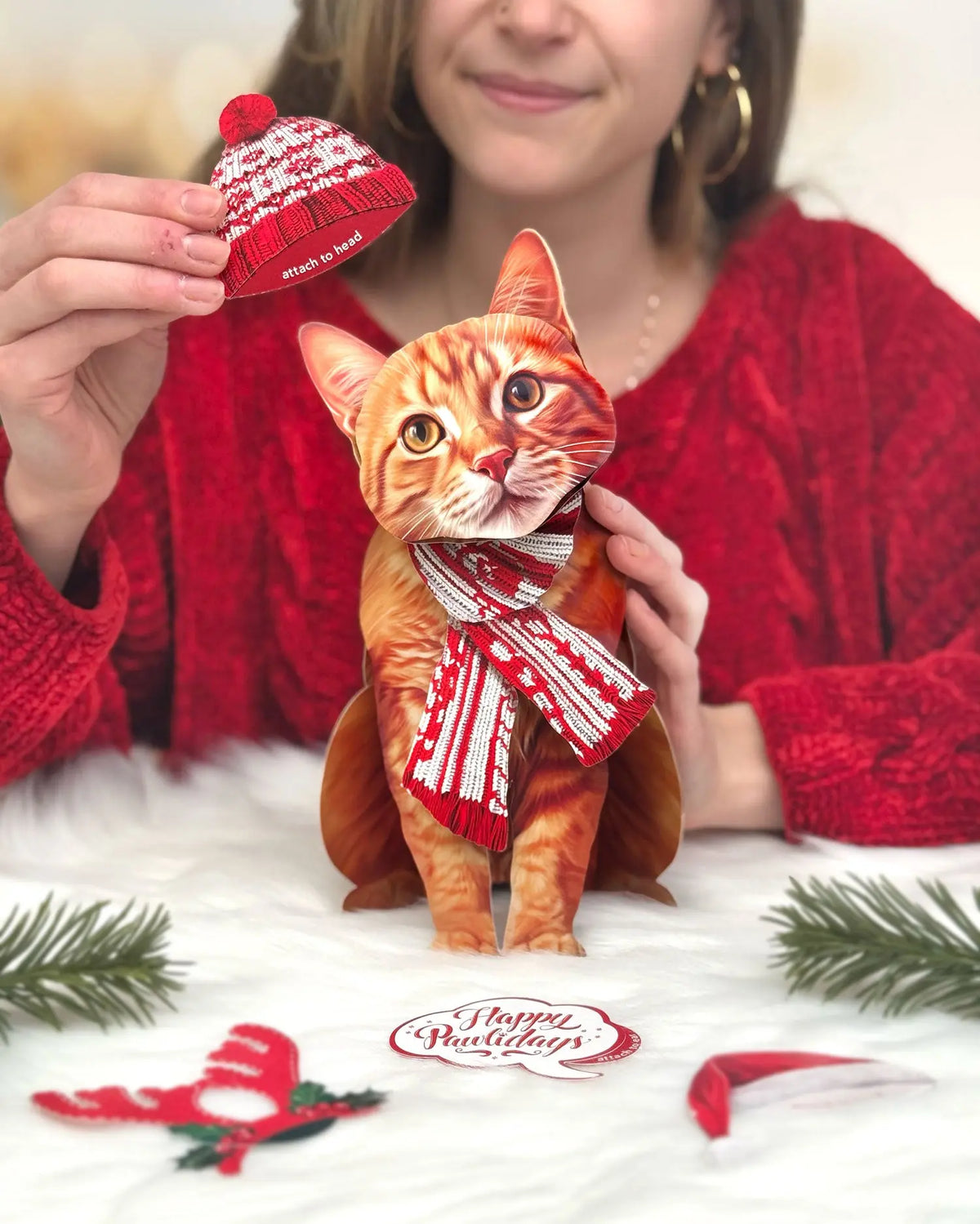 Holiday Orange Tabby Cat