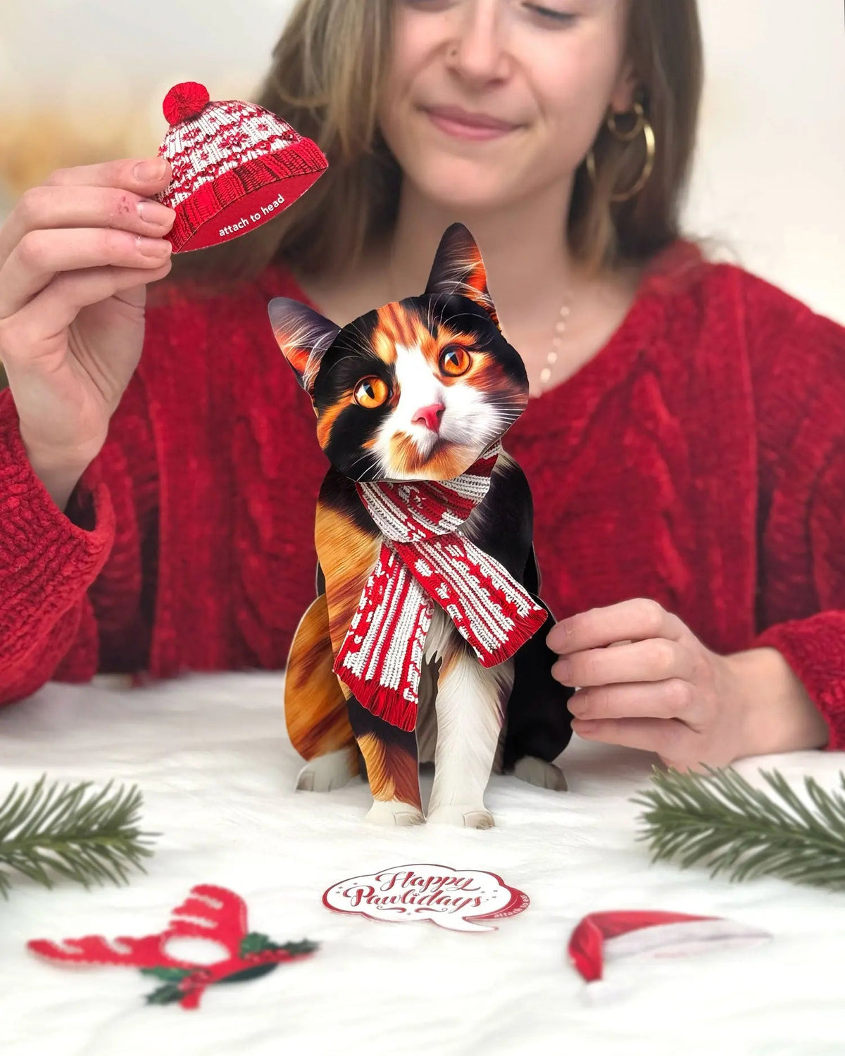 Holiday Calico Cat