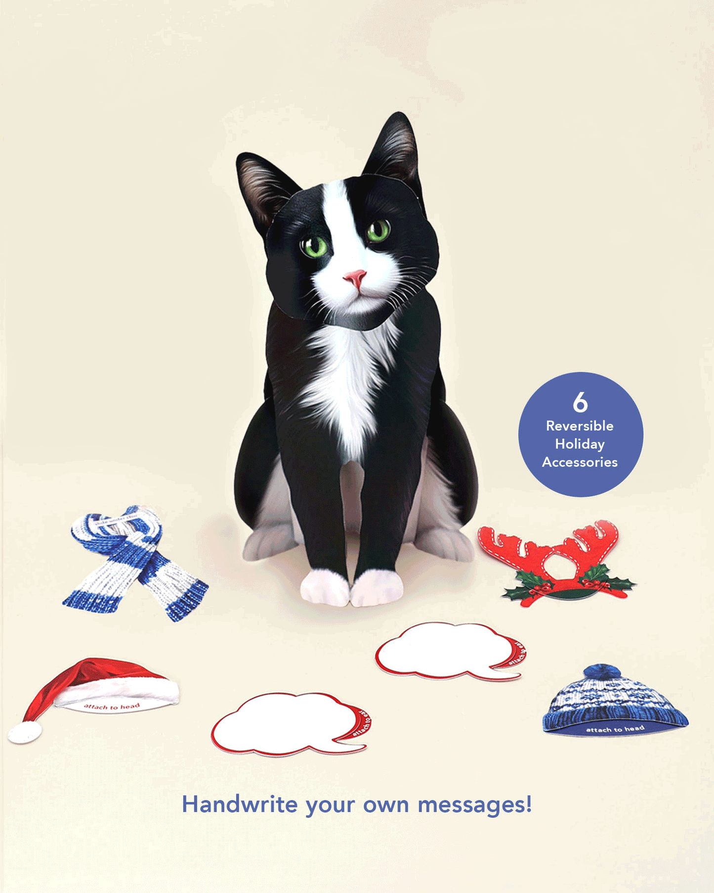 Holiday Tuxedo Cat