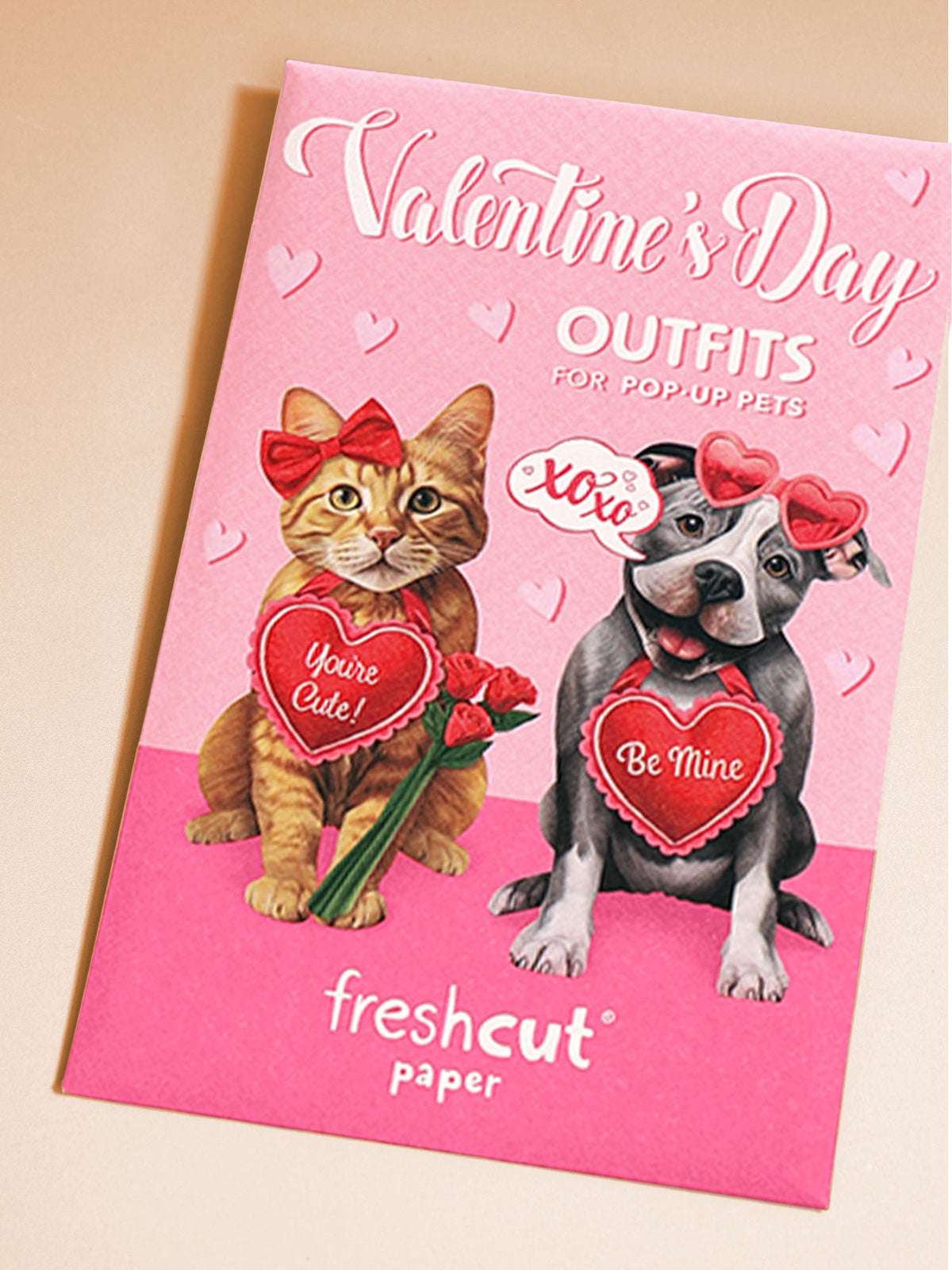 Valentine's Day Golden Retriever Pop-Up Card