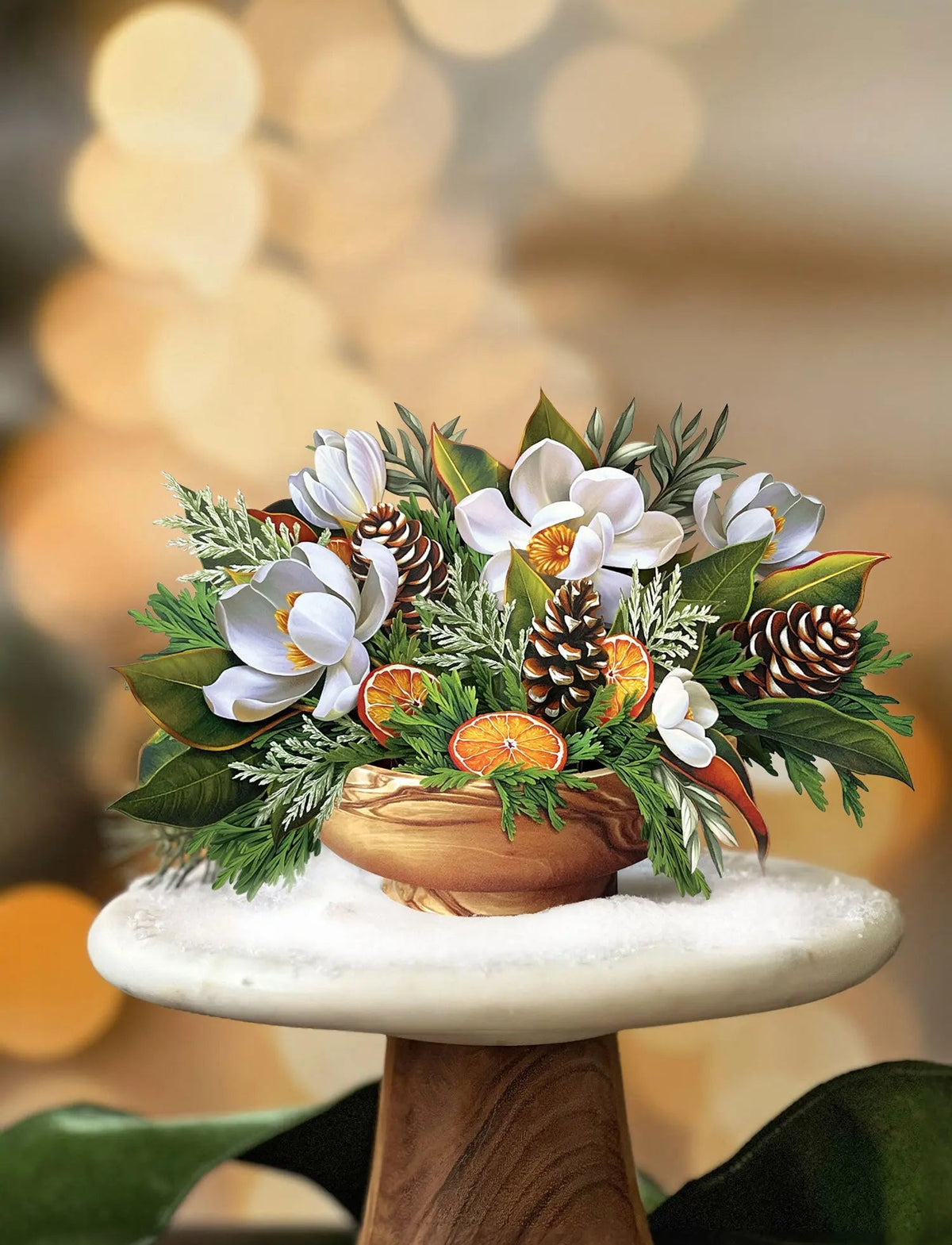 Mini Winter Magnolia Pop-Up Card FreshCut Paper