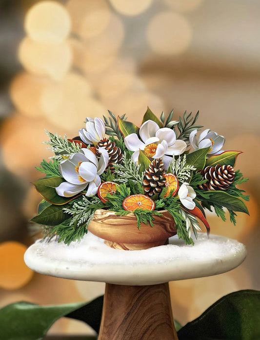 Mini Winter Magnolia Pop-Up Card FreshCut Paper