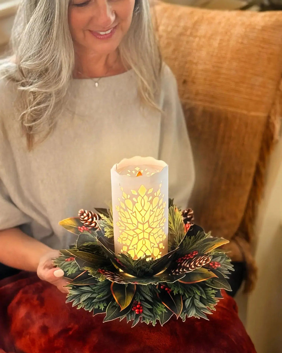Glowing Holiday Candle