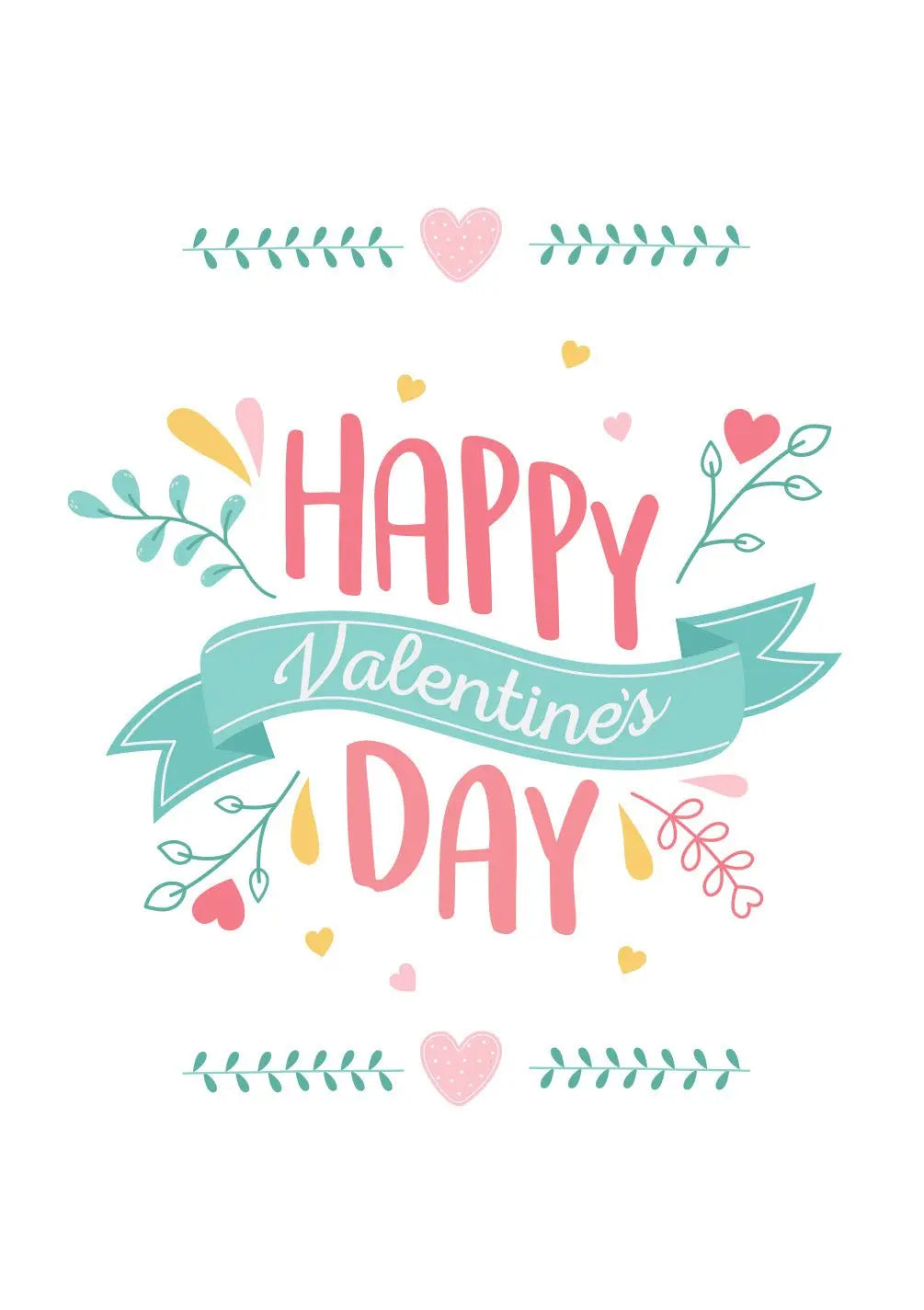 Happy Valentine's Day Banner Card