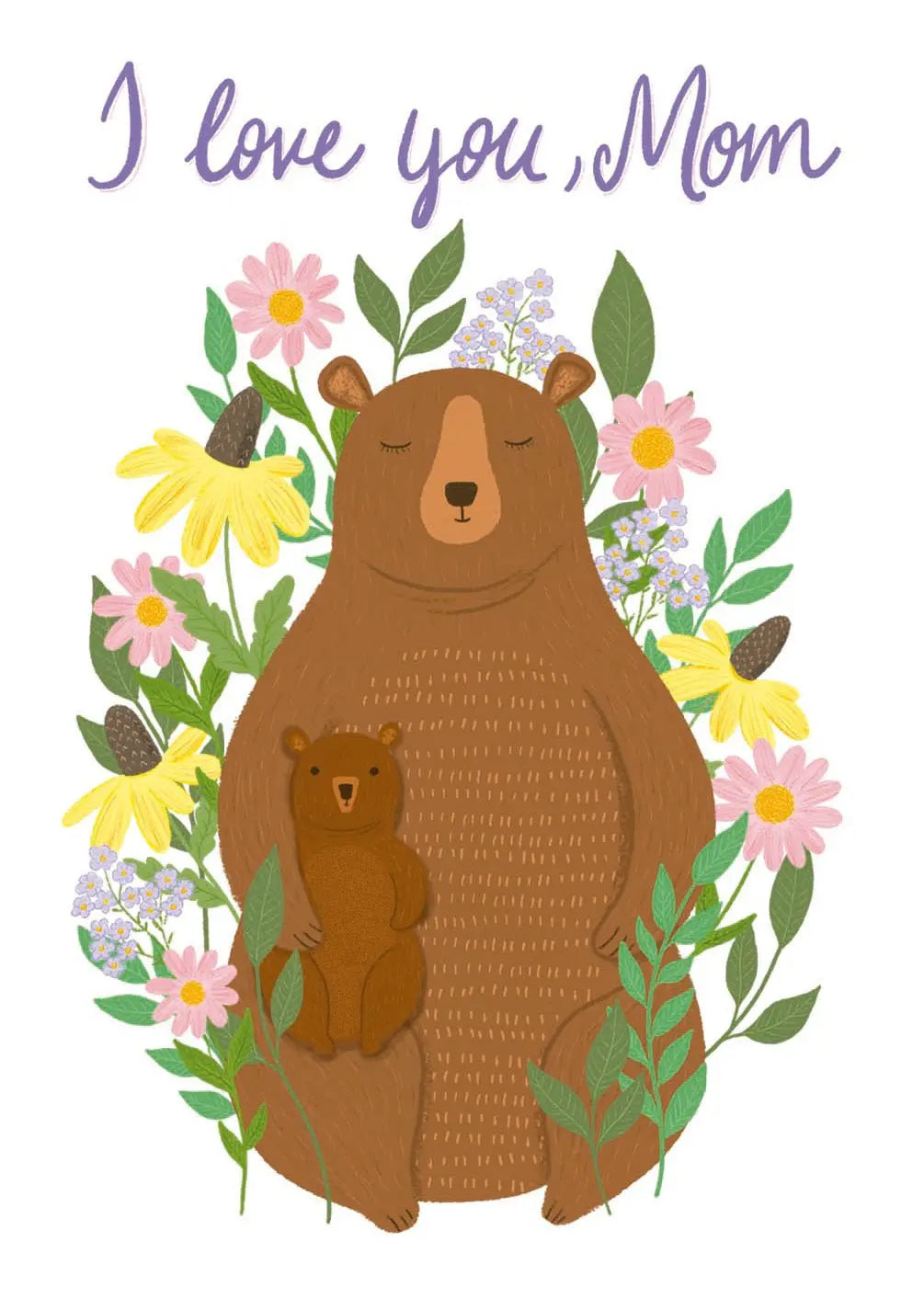 I Love You Mom Bear Card