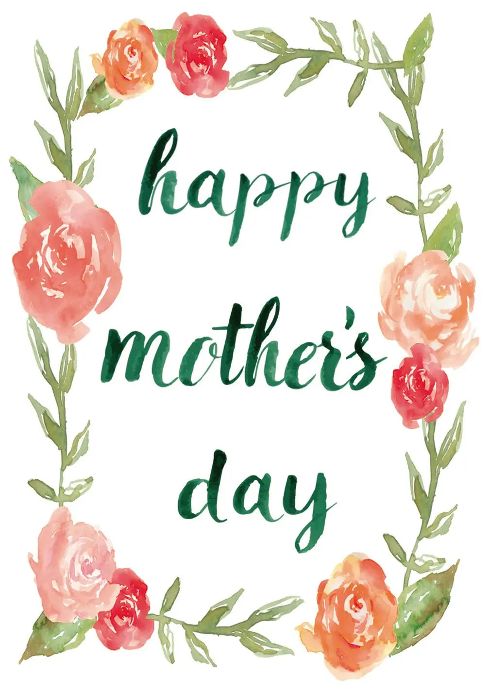 Mom Floral Frame Card