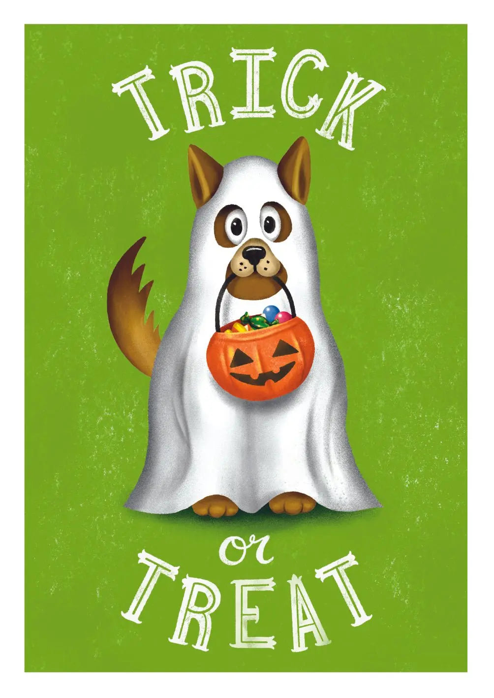 Trick or Treat Dog Card